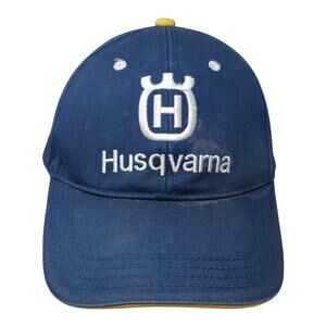Husqvarna Slideback Hat Blue One Size Embroidered Logo Vent Holes